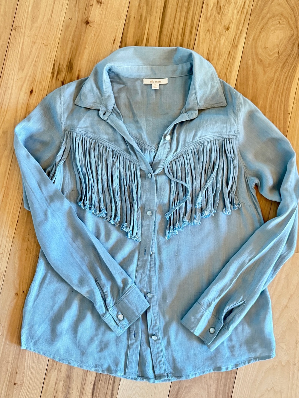 Ella Moss Light Blue Shirt with Label Detail